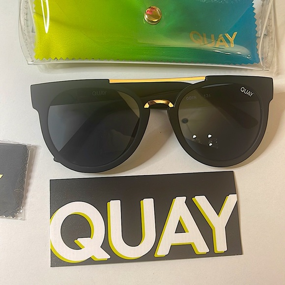 QUAY Odin Sunglasses Black Frame Blackout Lenses - Picture 9 of 11